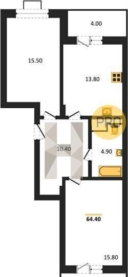 квартира г Воронеж р-н Железнодорожный ул Остужева 52/5 ЖК «Ключи CLUB» фото 2