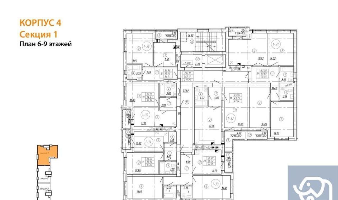 квартира г Калининград р-н Московский ул Крейсерская 13 корп. 1 фото 2