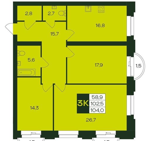 р-н Калининский ЖК Новый город 5/3 мкр. №5 фото