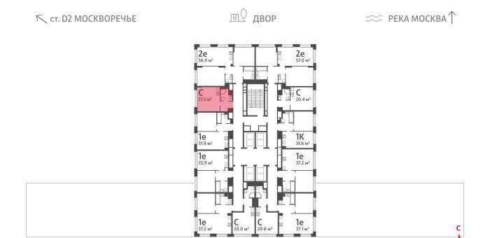 квартира г Москва метро Борисово ул Борисовские Пруды 1 ЖК «WAVE» муниципальный округ Москворечье-Сабурово фото 2