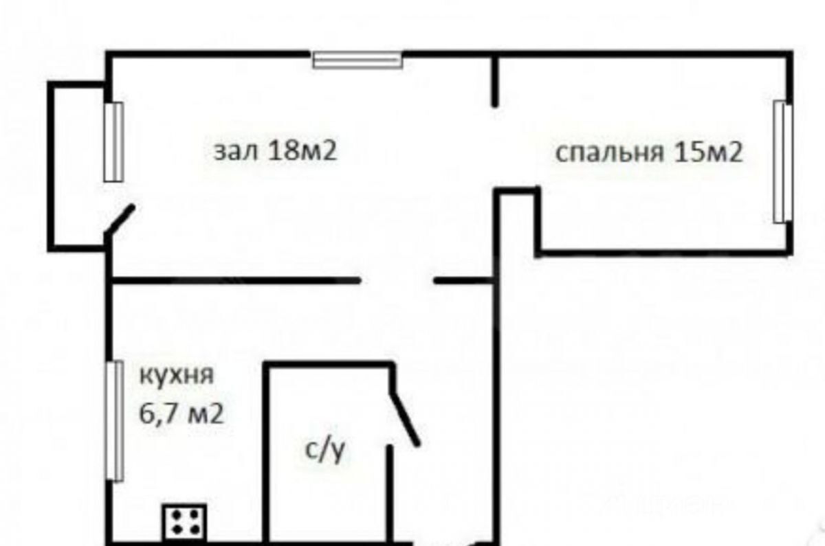 Продам двухкомнатную вторичку в Заводском районе в городе Саратове ул.  имени Н. Г. Чернышевского, 53 42.0 м² этаж 4/4 3250000 руб база Олан ру  объявление 124510884