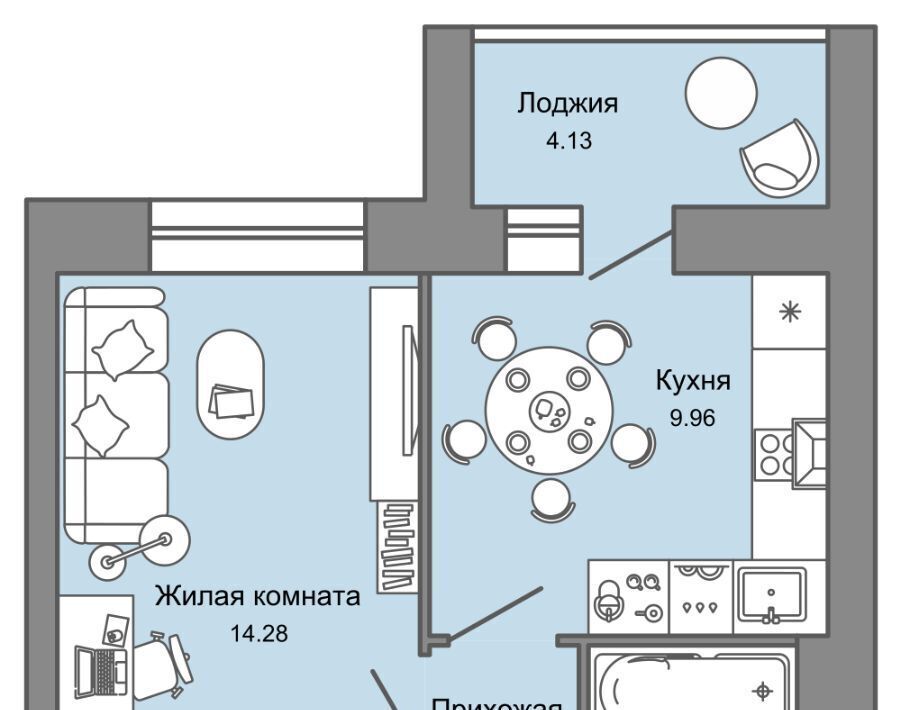 квартира г Ульяновск р-н Заволжский Новый Город ЖК Центрополис 5 Центральный кв-л фото 1