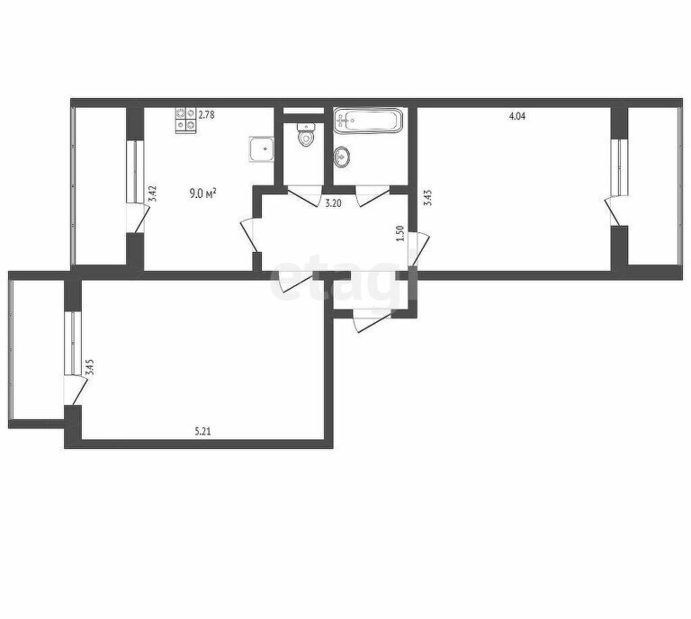 квартира г Тобольск мкр 7а 22б фото 30