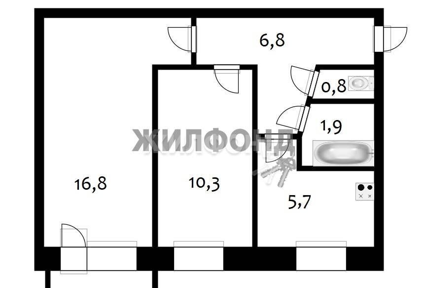 квартира г Северск ул Калинина 105 фото 13