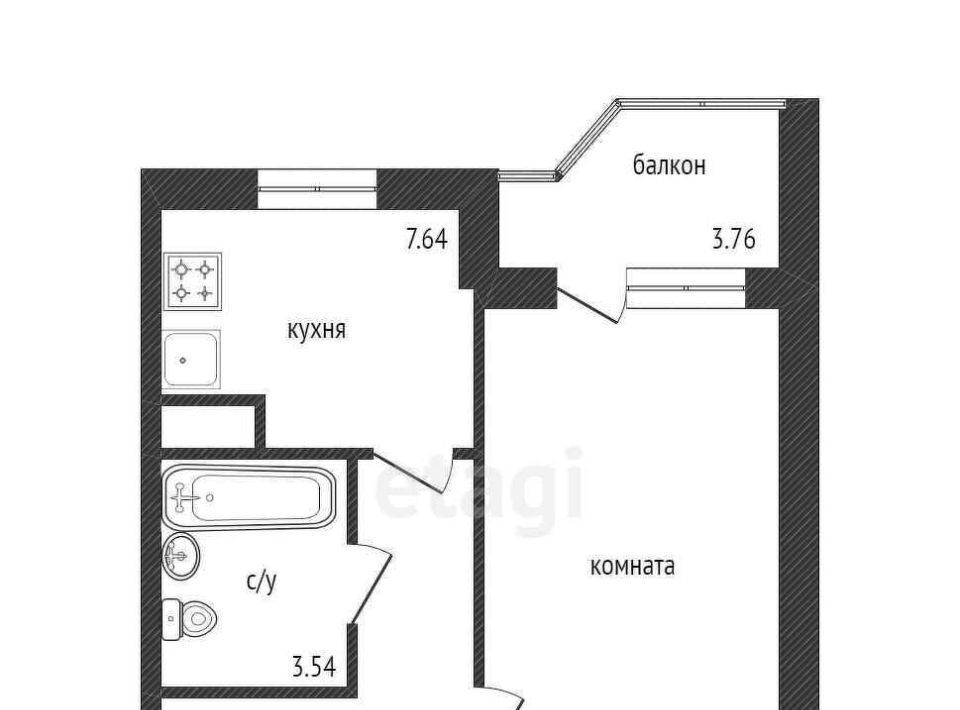 квартира г Кострома пр-д Южный 3 фото 9