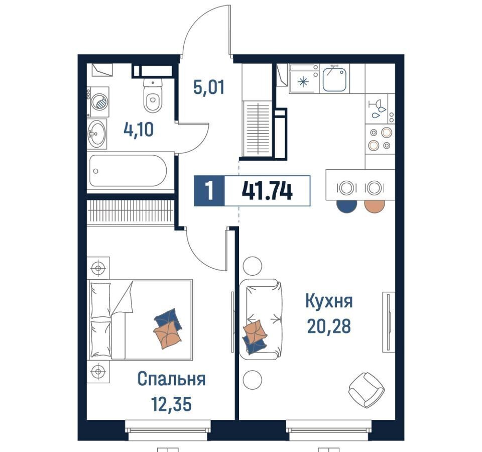 квартира р-н Всеволожский г Мурино ул Романовская 6 Девяткино, коп. 1 фото 1