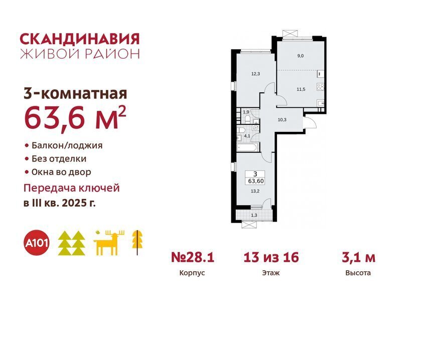 квартира г Москва п Филимонковское метро Коммунарка ТиНАО квартал № 167 фото 1