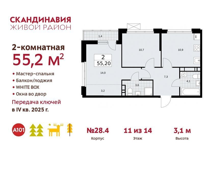 квартира г Москва п Филимонковское метро Коммунарка ТиНАО квартал № 167 фото 1