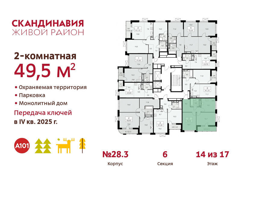 квартира г Москва п Филимонковское метро Коммунарка ТиНАО квартал № 167 фото 2