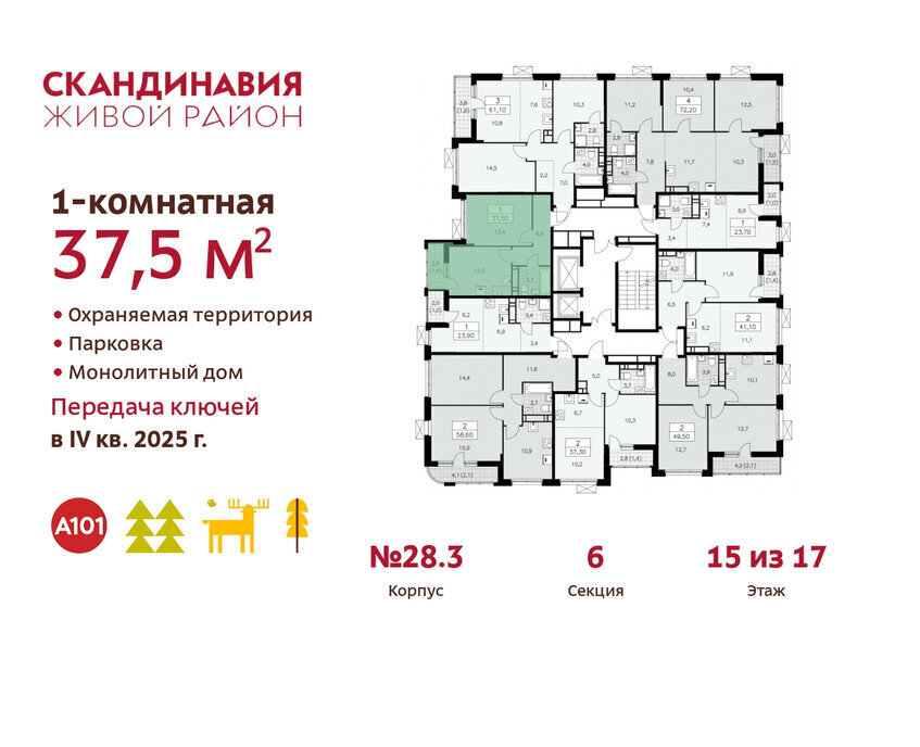 квартира г Москва п Филимонковское метро Коммунарка ТиНАО квартал № 167 фото 2