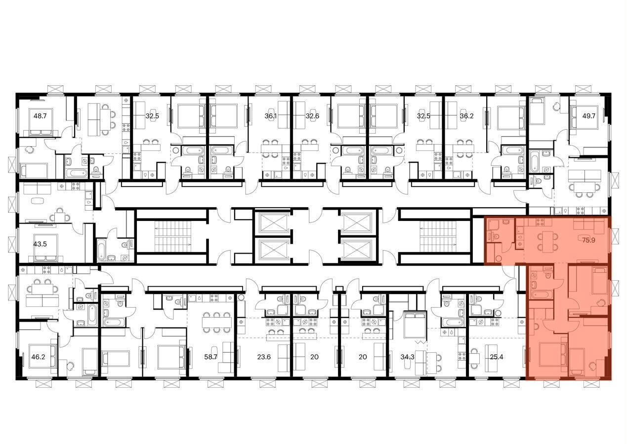 квартира г Мытищи ул Юбилейная ЖК Ярославский корп. 16, Медведково фото 2