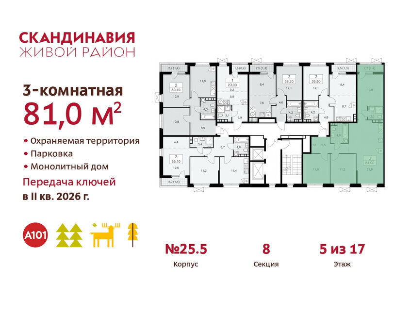 квартира г Москва метро Коммунарка ТиНАО жилой комплекс Скандинавия фото 2