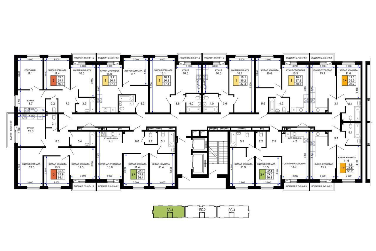 квартира г Краснодар р-н Прикубанский ул им. лётчика Позднякова 2 корп. 15 фото 14