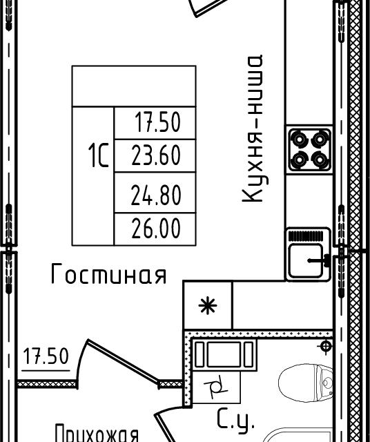 квартира р-н Ломоносовский городской посёлок Новоселье, Центральная улица, 18 фото 7