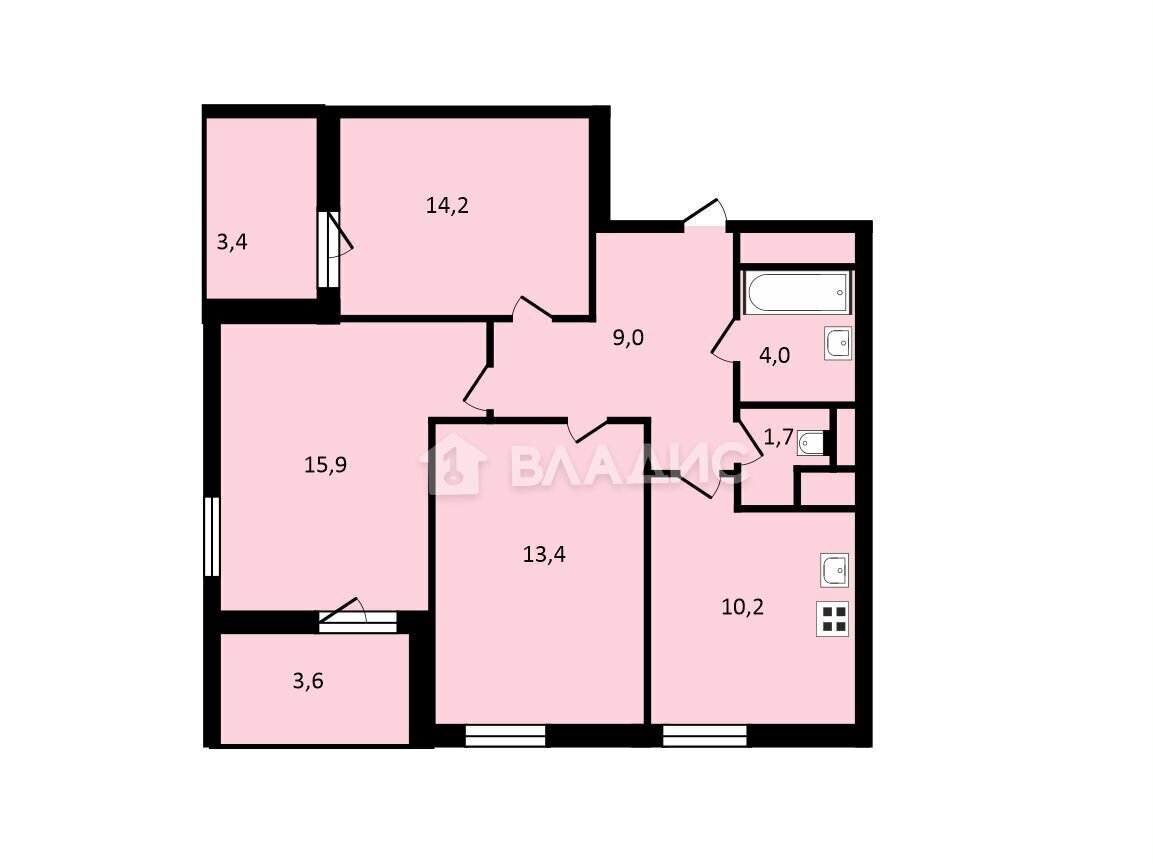 квартира г Москва метро Братиславская ул Люблинская 72 корп. 11 фото 11