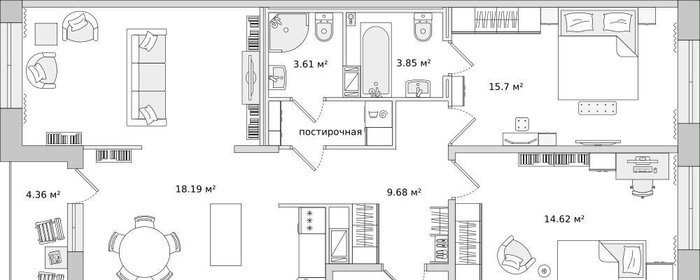 квартира г Санкт-Петербург п Песочный ЖК «ЦДС «Чёрная речка»» метро Лесная Выборгская сторона пер Красногвардейский 7 округ Ланское, ЖК «ЦДС Черная Речка» фото 1