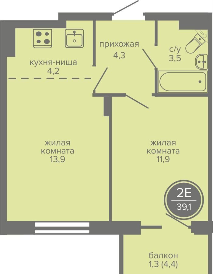 квартира г Пермь р-н Индустриальный ш Космонавтов 309а ЖК «Мир» корп. 1 фото 1