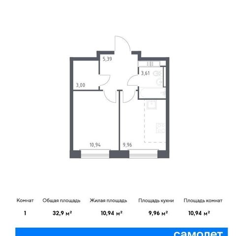 квартира д Столпово Коммунарка, поселение Сосенское, жилой комплекс Эко Бунино, 14. 2, Воскресенское фото