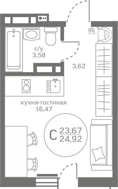 квартира р-н Тюменский д Патрушева ул Николая Гоголя 9 тер. Московское МО, Тюмень фото 1