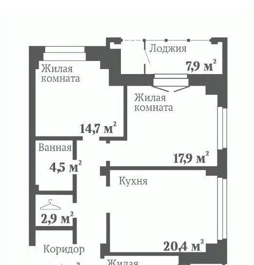 квартира г Челябинск р-н Центральный пр-кт Героя России Родионова Е.Н. 6 фото 7