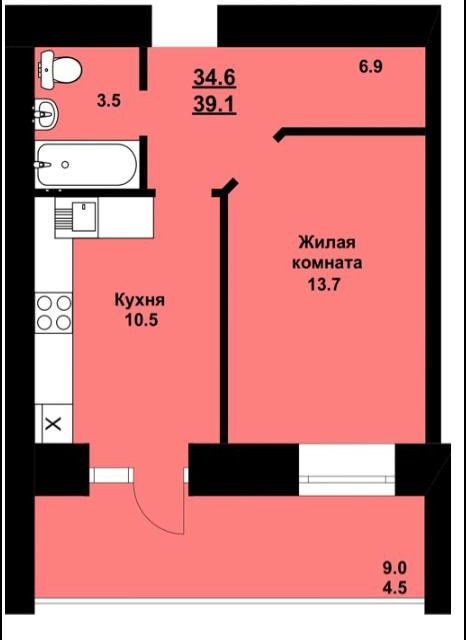 квартира р-н Благовещенский с Чигири 10 фото 4