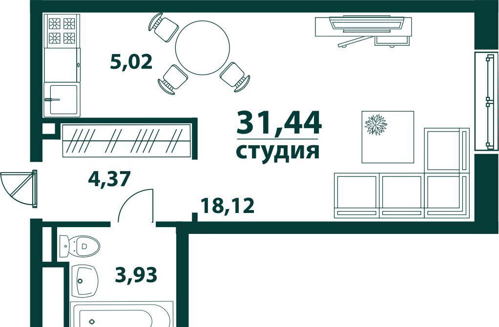 квартира г Ульяновск р-н Засвияжский ул Аблукова 3 ЖК «‎Аквамарин 2» фото 1