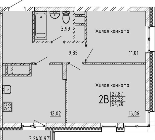 квартира г Казань метро Горки р-н Советский ул Аделя Кутуя 161 ЖК «Притяжение» фото 2