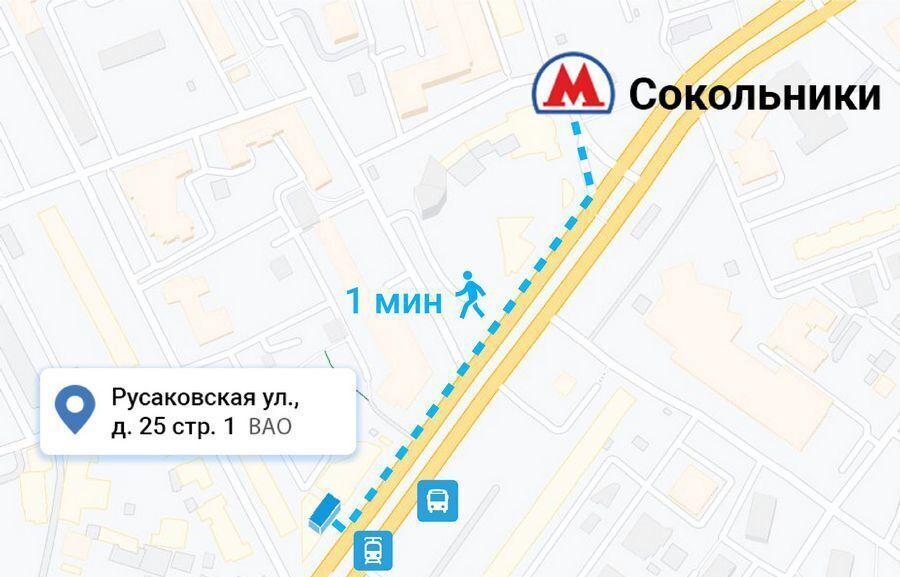 торговое помещение г Москва метро Сокольники ул Русаковская 25с/1 муниципальный округ Сокольники фото 5