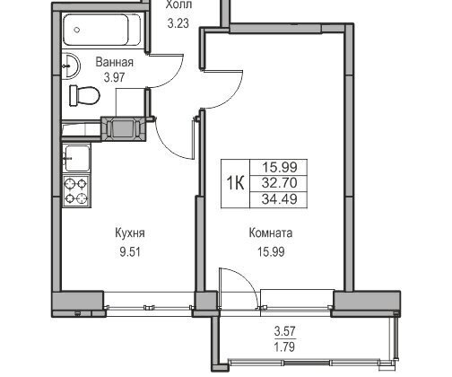 квартира г Санкт-Петербург ул Ивинская 1к/2 Беговая фото 1