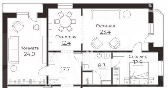 квартира г Санкт-Петербург ул Звёздная 11к/2 Звездная фото 27