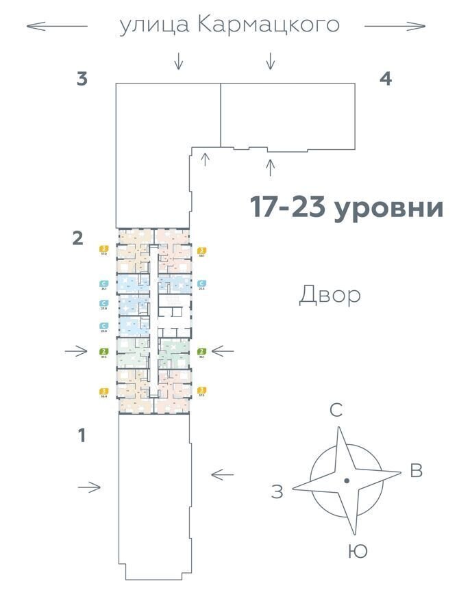 квартира г Тюмень р-н Центральный ул Евгения Войнова 3 ЖК «Космо» корп. 3 фото 7