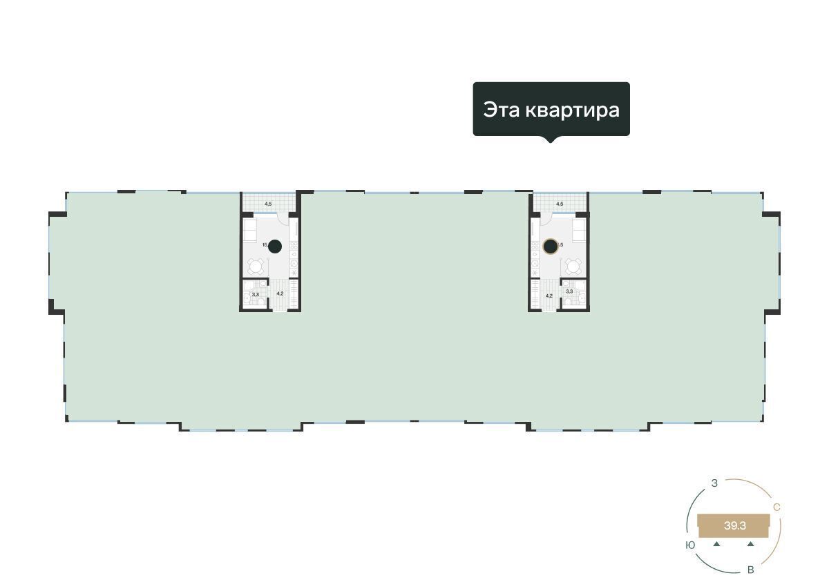 квартира г Тюмень р-н Калининский ул Ямская 934 ЖК «Эклипт» Калининский административный округ фото 2