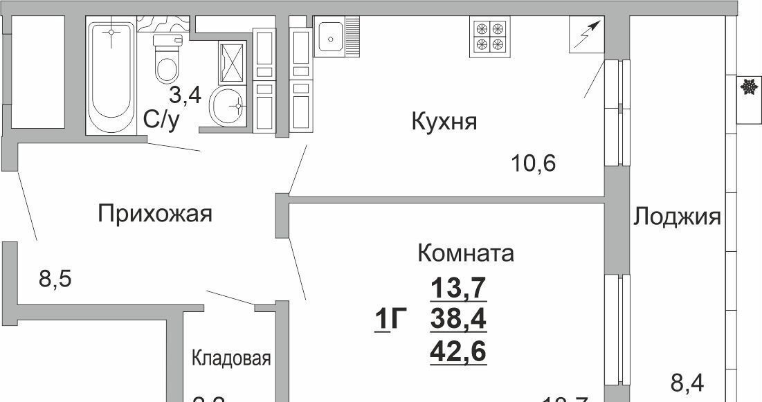 квартира р-н Альметьевский г Альметьевск пр-кт Строителей 70б ЖК «Символ» городское поселение Альметьевск фото 3