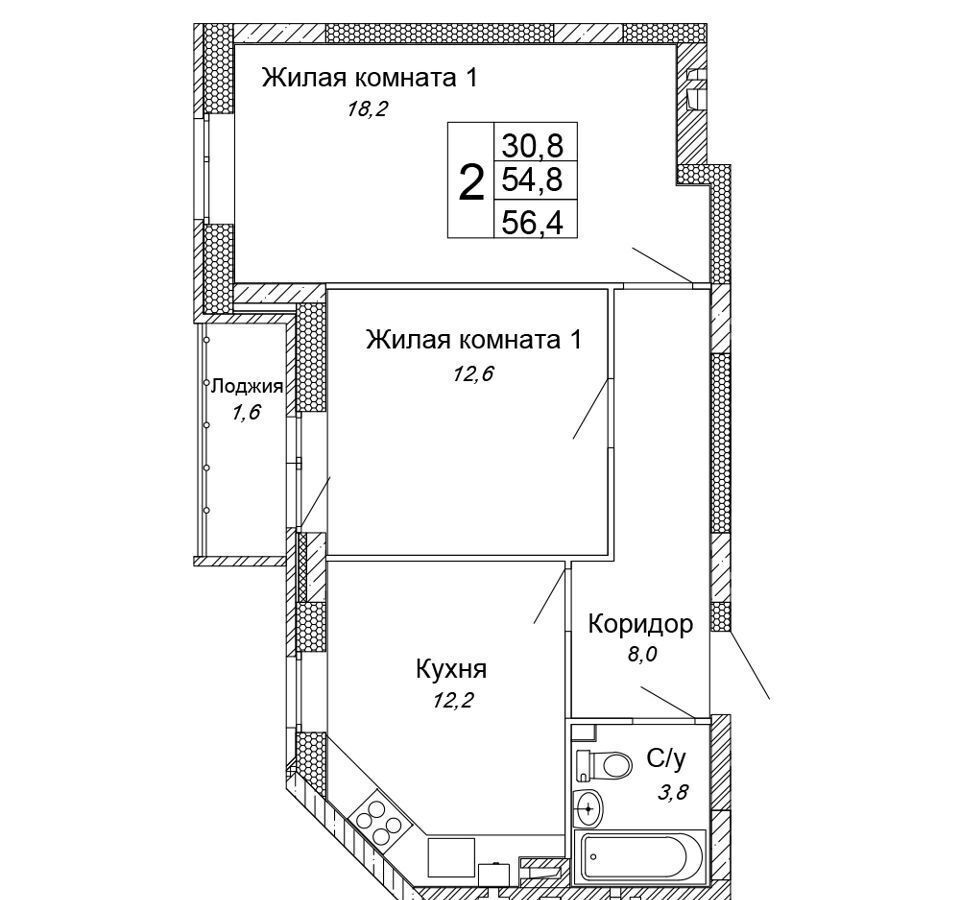 квартира г Волгоград р-н Кировский ул Санаторная 28 фото 7