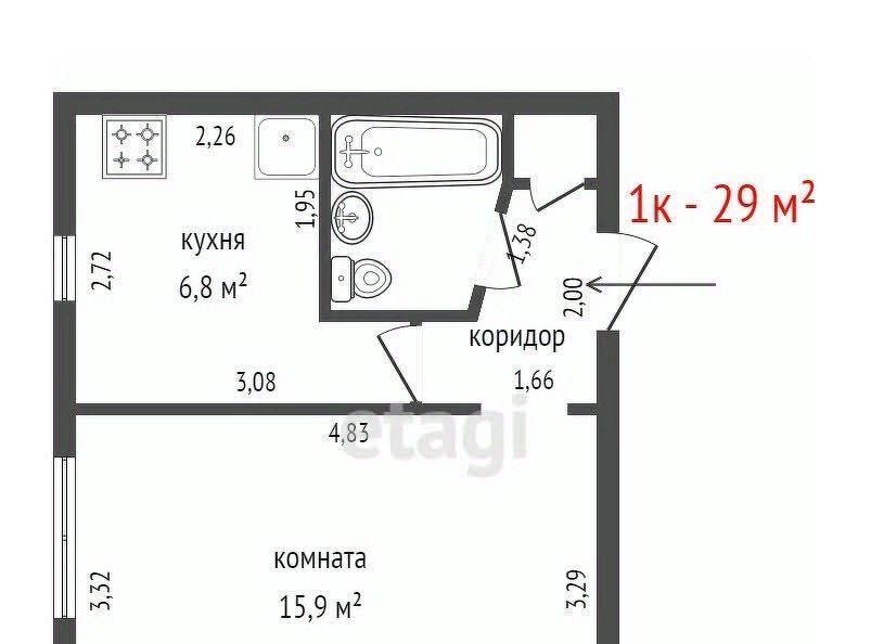 квартира г Екатеринбург Уралмаш ул. Ангарская, 54 фото 20