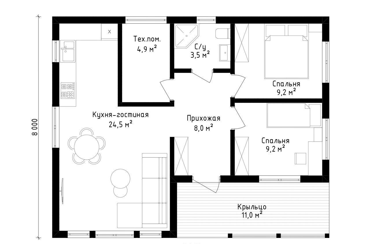 дом р-н Сосновский с Большие Харлуши Кременкульское сельское поселение, Челябинск фото 7