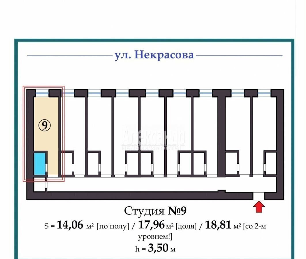 квартира г Санкт-Петербург п Шушары Центральный район метро Чернышевская ул Некрасова 25б округ Литейный фото 2