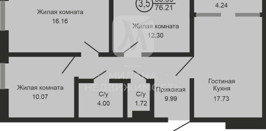 квартира г Оренбург р-н Ленинский ул Геннадия Донковцева 1 фото 1