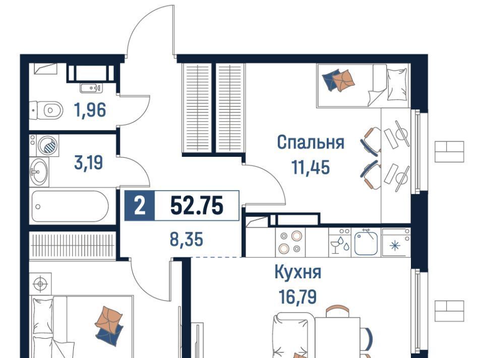 квартира р-н Всеволожский г Мурино Девяткино фото 1