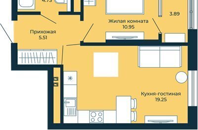 квартира г Екатеринбург р-н Орджоникидзевский пр-кт Космонавтов 110 Проспект Космонавтов фото 7