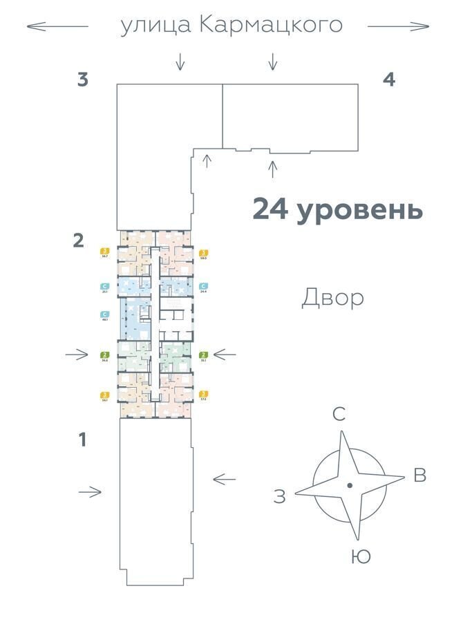 квартира г Тюмень р-н Центральный ул Евгения Войнова 3 ЖК «Космо» корп. 3 фото 7