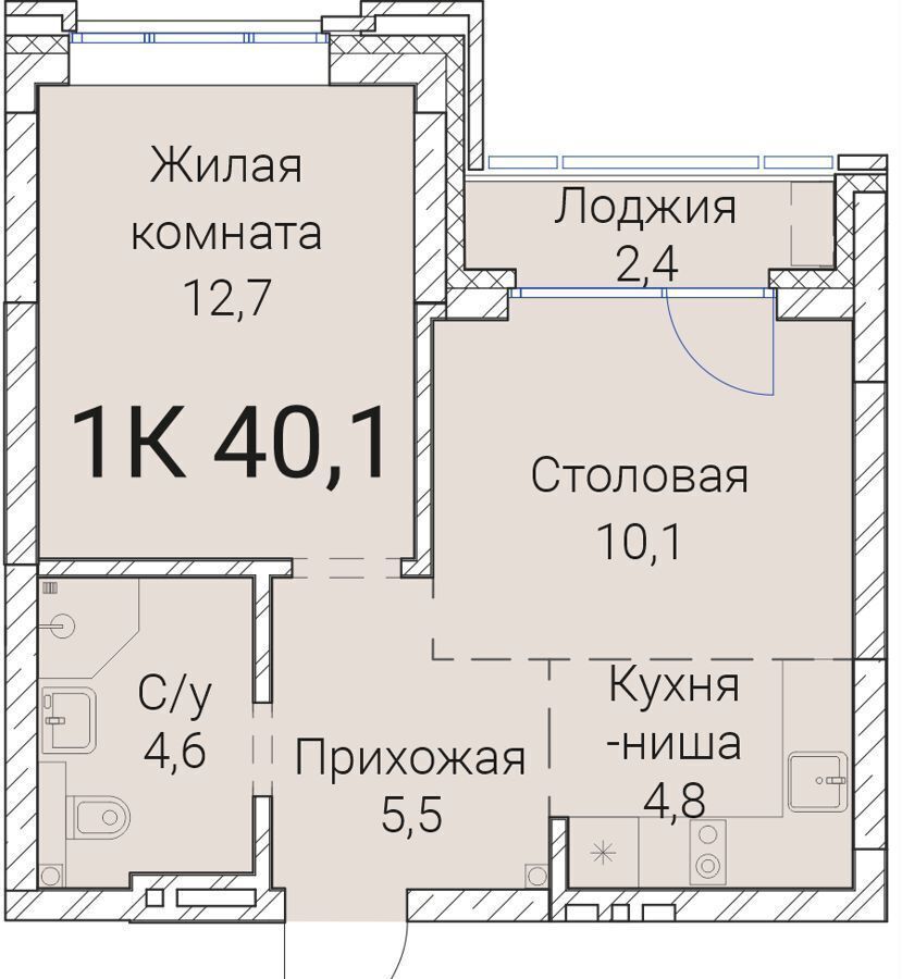 квартира г Новосибирск р-н Заельцовский Заельцовская ул Овражная 2а ЖК «Тайм Сквер» фото 1