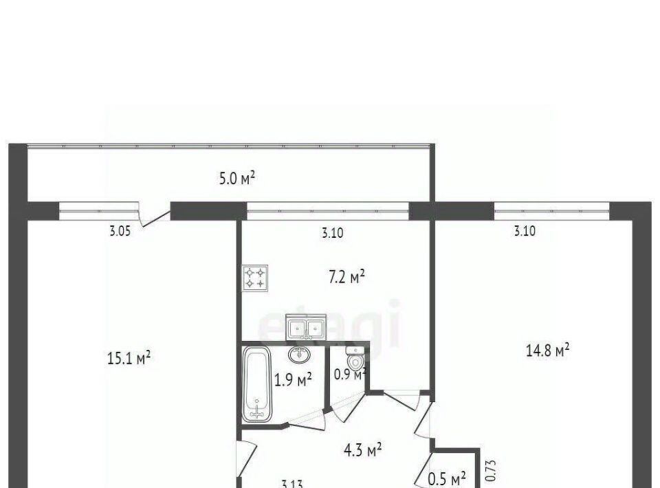 квартира г Санкт-Петербург метро Улица Дыбенко ул Шотмана 16к/1 фото 24