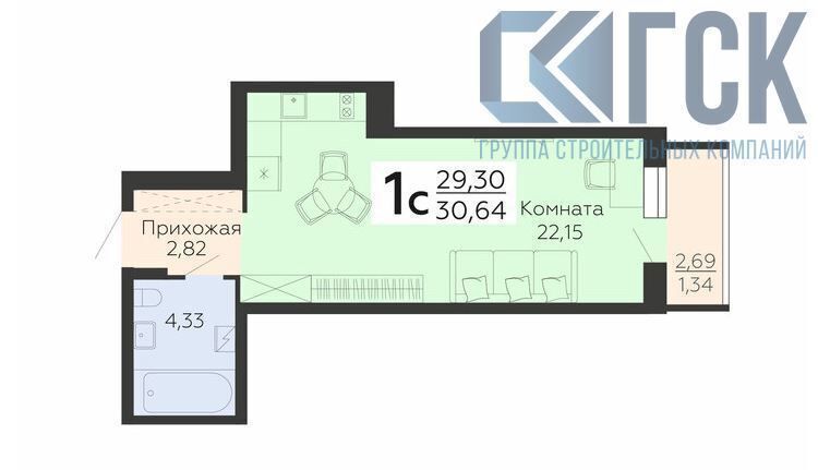 квартира г Воронеж р-н Коминтерновский ул Покровская 19 ЖК «Никитинские сады» фото 1