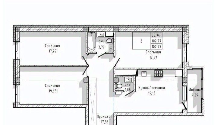 квартира г Нальчик ул Тлостанова 22к/1 фото 1