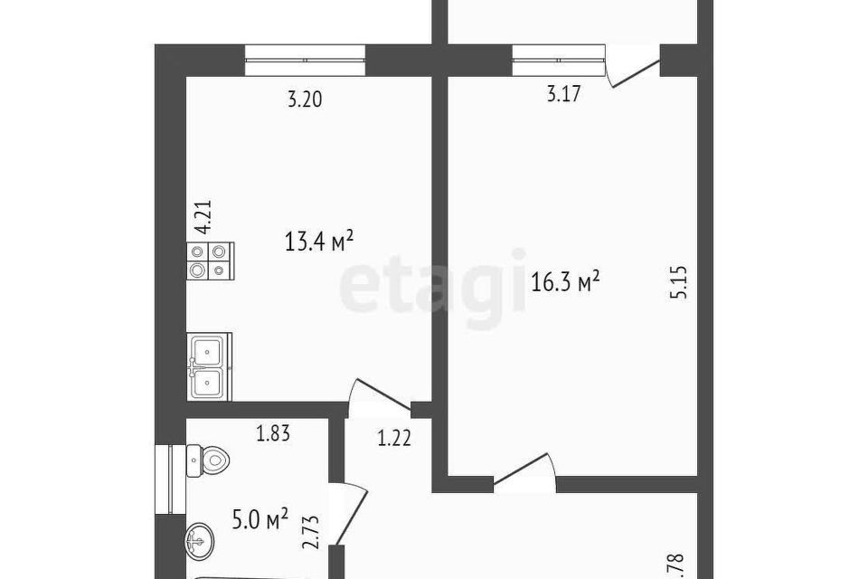 квартира р-н Тюменский рп Боровский ул Мира 31 сельское поселение Боровский фото 9