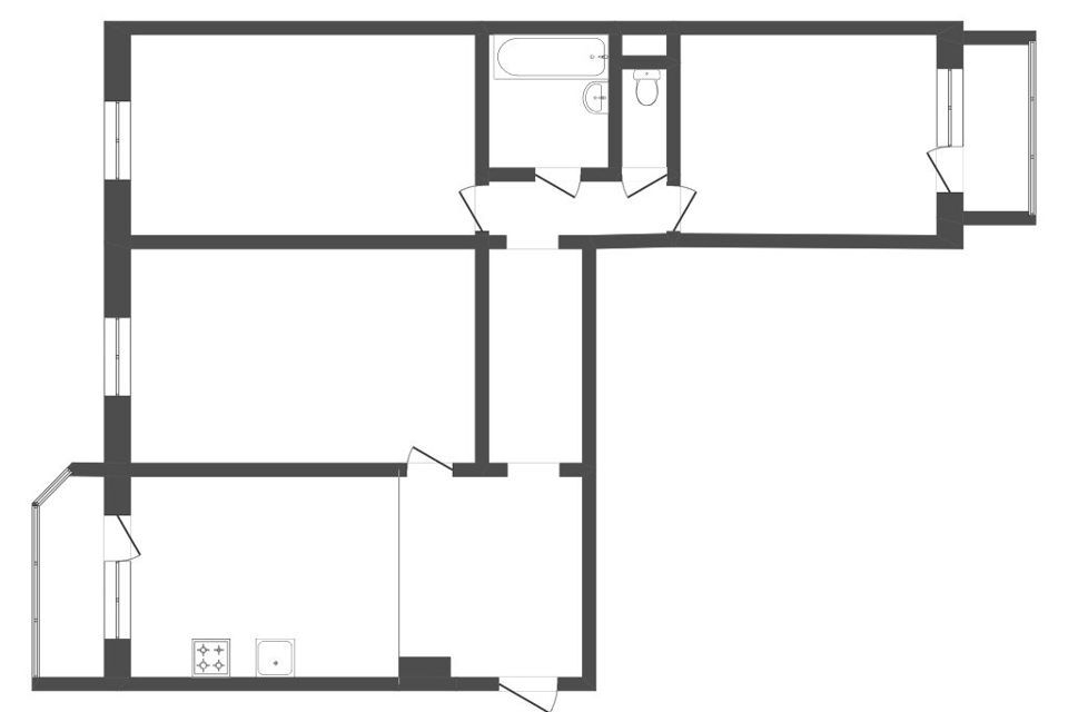 квартира г Тюмень ул Федюнинского 60к/2 городской округ Тюмень фото 7