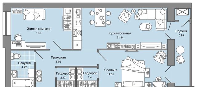 квартира р-н Ленинский ул Дмитрия Козулева 9 корп. 1 фото