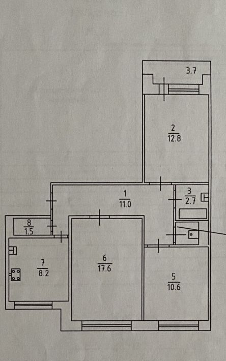 квартира г Саратов р-н Заводской ул. Имени Г. К. Орджоникидзе, 12А фото 24