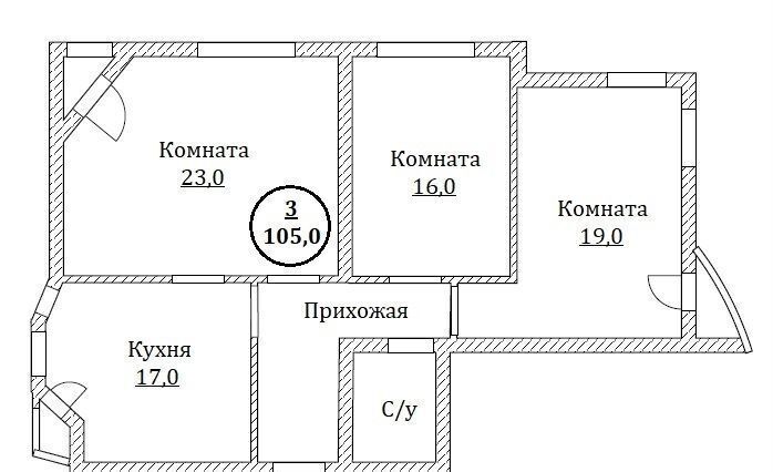 квартира г Калининград р-н Центральный ул Д.Донского 15 фото 32